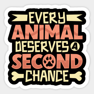 Giving animals a chance - animal rescue Sticker